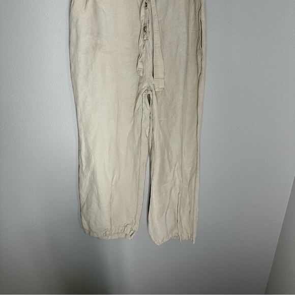 Rails Callie Linen Blend Jumpsuit Size M Women’s Cream Beige Collared Buttoned - Picture 6 of 15